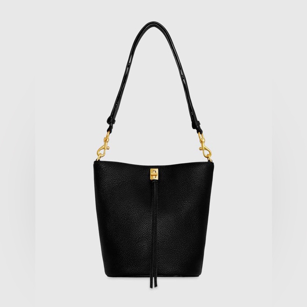 NWT REBECCA MINKOFF Darren Bucket crossbody black bag